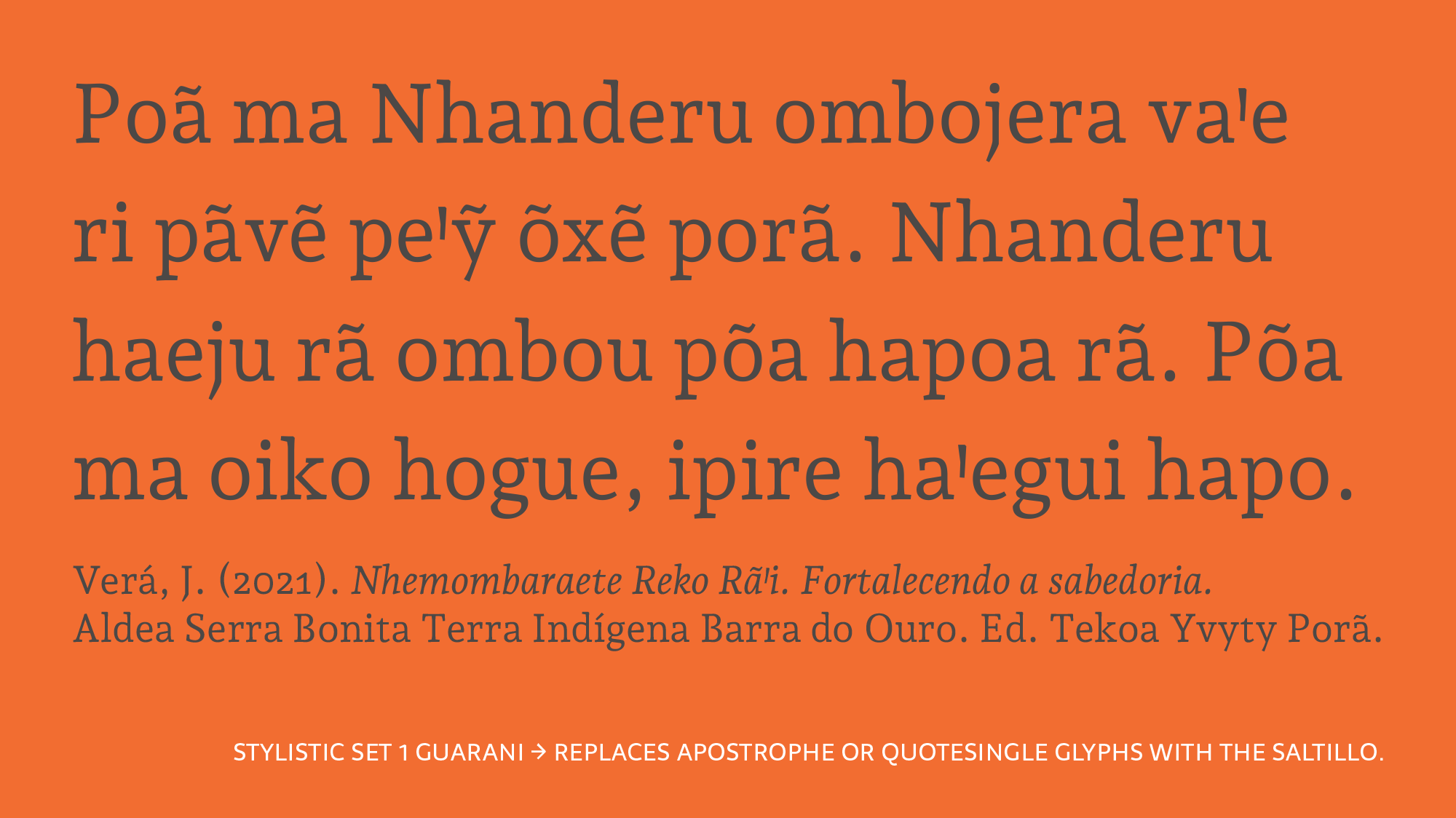 Guarani Alphabet's characters set