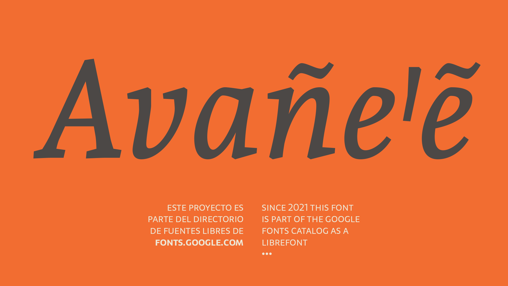 Andada on Google Fonts